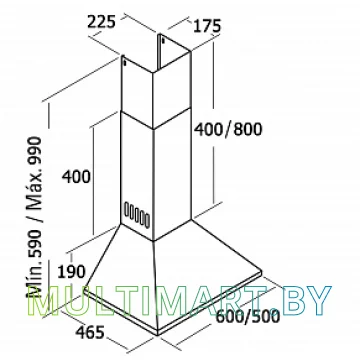 Вытяжка CATA V3-S600 IV картинка 7
